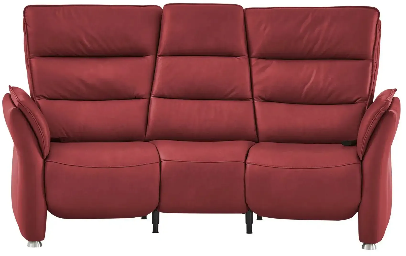 Hukla Trapezsofa Echtleder Corina , rot , Maße (cm): B: 202 H: 112 T: 120.0