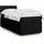 vidaXL Boxspringbett mit Matratze Schwarz 140x200 cm Stoff