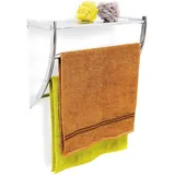 Relaxdays Wandhandtuchhalter Chrom Silber