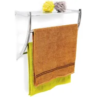 Relaxdays Wandhandtuchhalter Chrom Silber