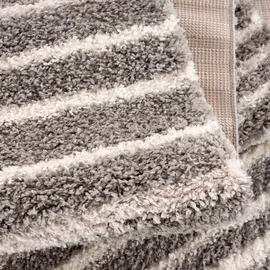 Carpet City Pulpy 520 Fransenteppich 160 x 230 cm Grau