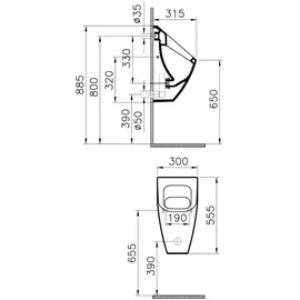 Vitra Options Urinal (5218B003D0199)