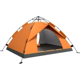 Ergocar Camping Zelt, 3-4 Personen Sofortzelt Pop Up Kuppelzelt, Wasserdicht & Winddicht Campingzelt, Großer Raum Backpacking Zelt, für Camping Outdoor Wandern Trekking