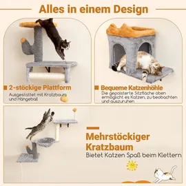 Costway Kletterwand 5 PCS grau