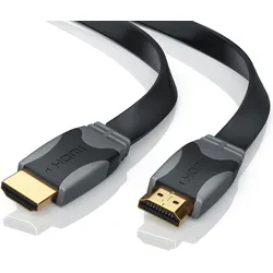 CSL HDMI-Kabel 1.4a, Full HD Flachband-Kabel 1920 x 1080p 60Hz, 3D, Ethernet, CEC, ARC, HDMI Typ A - 5m