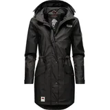 Navahoo Damen wasserdichter gefütterter Regenmantel Deike schwarz, Gr. S - S