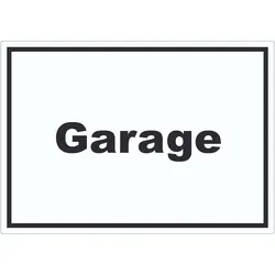 Garage Aufkleber mit Text Auto Stellplatz waagerecht A4 (210x297mm)
