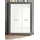 furn.design Highboard 100 x 142 x 35 cm Weiß Hochglanz / Grau