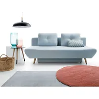2-Sitzer Sofa Schlafsofa Couch Schlaffunktion Bettkasten türkisgrau 67707399