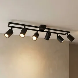 LINDBY Bravius 6-flammig schwarz Metall