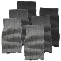 LAVANA Stulpensocken 3 Paar Grau/Schwarz Einheitsgröße
