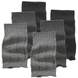 LAVANA Stulpensocken 3 Paar Grau/Schwarz Einheitsgröße