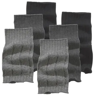 LAVANA Stulpensocken Damen 1x anthrazit meliert, 1x grau meliert, 1x schwarz Gr.