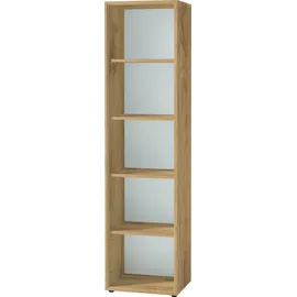 KADIMA DESIGN Aktenregal Hoch Schmal 50x196x37 cm Chalet-Eiche-Nb./Weiß
