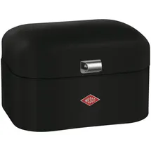 Wesco Single Grandy Brotkasten in der Farbe mattschwarz, pulverbeschichtetes Stahlblech, Lüftungslöcher und stabiler Handgriff