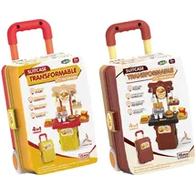 DIAKAKIS Luna Trolley Fast Food 4in1 mit Zubehör 15-TLG. Kinder Imbiss Stand Bude Spielset