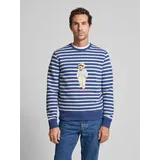 Sweatshirt mit Rundhalsausschnitt, Marine, M