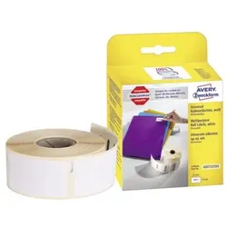 Zweckform AS0722550 Rollen-Etiketten, Etiketten ablösbar, 19 x 51 mm, 1 Rolle/500 Etiketten, weiß