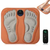 EMS Fußmassagegerät, Fussmassagegerät Elektrisch, 6 Modi, 15 Intensitätsstufen, USB Tragbare Massagematte mit Fernbedienung, Foot Massager, Reduziert Unangenehme Empfindungen im Fußbereich