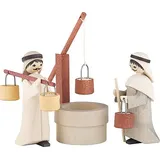 Ulmik Wasserträger 3-teilig gebeizt - 7 cm