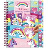 Totum Einhorn Kleben nach Zahlen: Kunterbunter Unicorn Sticker-Spielspaß für Kinder, Feinmotorik & Lernspiel, Malvorlagen, Kinder Stickerheft, bunt