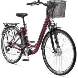 E-Bike RC822 28 Zoll 7-Gang Pedelec City Elektrofahrrad Herren Damen rot ROT 28