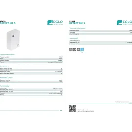 EGLO Detect me 5 Dämmerungssensor Weiß IP44