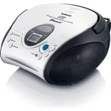 Lenco SCD-24BT WHBK - Tragbarer CD-Player, weiß/schwarz