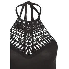 LASCANA Neckholdertop Schwarz 44