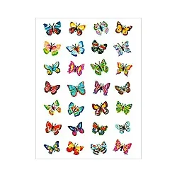 HERMA Decorative label MAGIC butterflies - glittery 1 sheet