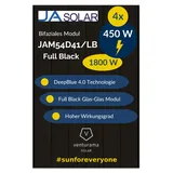 4x Solarmodul Solarpanel 450W Bifazial Glas-Glas JAM54D41 LB  Full Black Modul