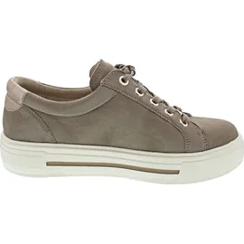 CAPRICE Sneaker flach aus Leder mit Reißverschluss, Braun (Mud Comb), 39