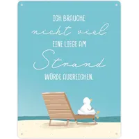 Speecheese Möwe Metallschild XXL in 28x38 cm mit Spruch