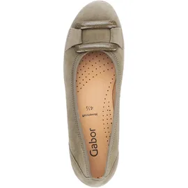 Gabor Schuhe Ballerina grau kiesel 74.166.12 für Damen, beige, Größe 37 EU 4 UK
