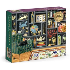 abrams and chronicle books iwuk Eclectic Treasures 1000 Piece Foil Puzzle