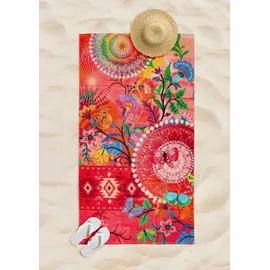 HIP Giselah Strandtuch 100 x 180 cm rosa/rot