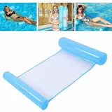 Aufblasbare Wasserhängematte, Verstellbares Schwimmsofa, Aufblasbare Poolliege, 4-in-1 Multifunktions-schwimmmatte, Faltbar, Tragbar, Ultraleicht, Für Den Strand (blau) - Crezuo