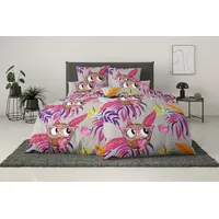 MY HOME Bettwäsche MY HOME "Physalis", pink, B/L: 135cm