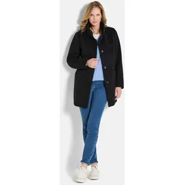 GOLDNER Langmantel GOLDNER "Stepp-Winterjacke mit Kapuze", Damen, Gr. 54, schwarz, Obermaterial: 50% Polyester PES. 50% Wolle mw., figurumspielend, Mäntel, Mit hochwertigem Twillfutter
