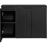 [en.casa] Waschbeckenunterschrank Skelbolu mit 3 Türen 90x60x40cm Schwarz [en.casa]