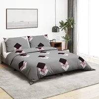 VidaXL Bettwäsche-Set Grau 200x220 cm Baumwolle