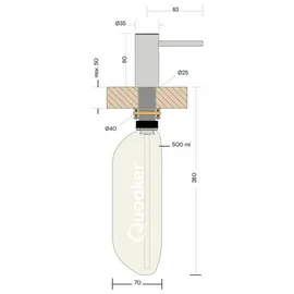 Quooker Seifenspender Nordic Gold