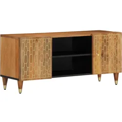 TV-Schrank 105x33x46 cm Massivholz Mango