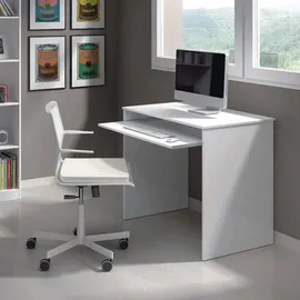 Habitdesign Schreibtisch - weiß, 90x54x79h cm - Weiß