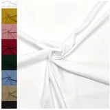 MAGAM-Stoffe Stoff "Noah", Bündchenstoff Feinstrick uni einfarbig ÖKO-TEX Meterware ab 50cm weiß