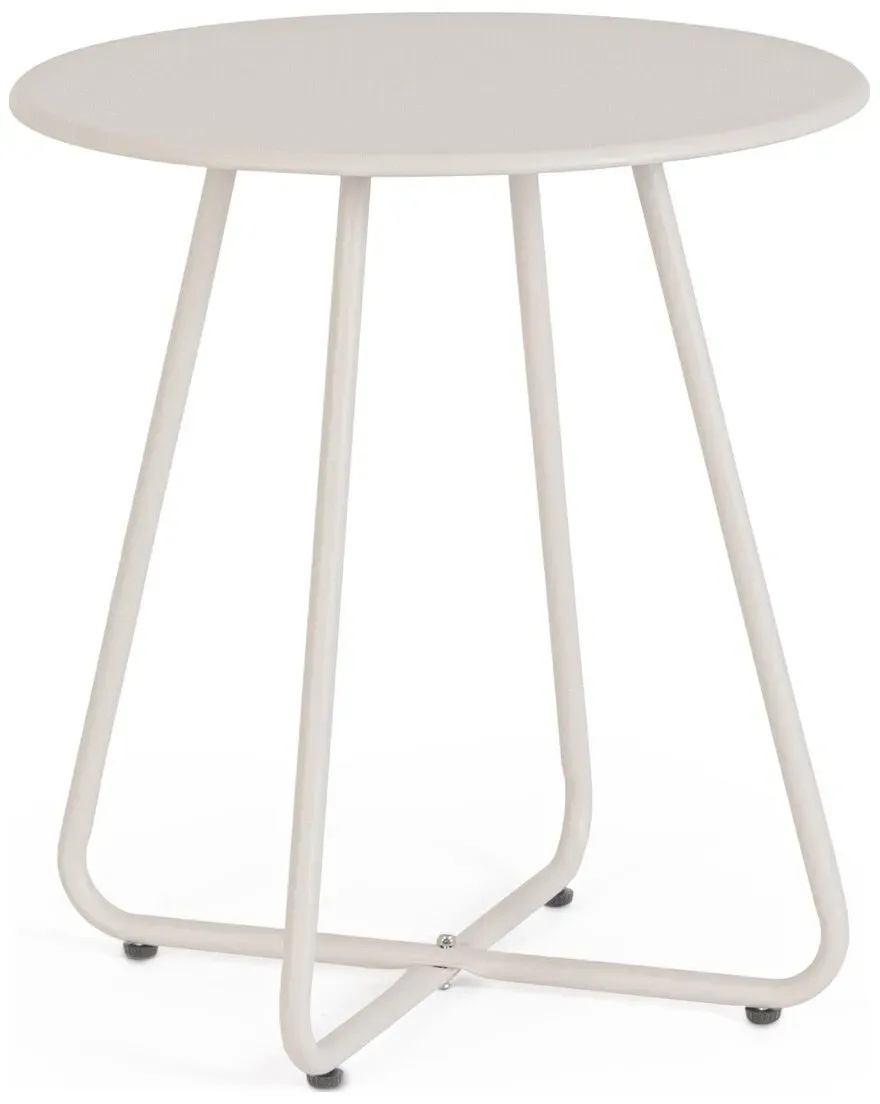 Gartenbeistelltisch Jable - Metall Sand, Ø 45 cm
