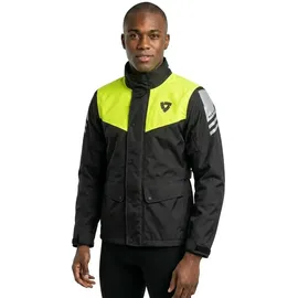 RevIt! Nitric 4 H2O Regenjacke Herren Schwarz/Neon-Gelb 2XL