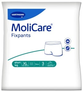 MoliPants® Fixpants, Einfache und sichere Fixierung von Inkontinenzeinlagen, 1 Faltschachtel = 3 Stück, Größe XL