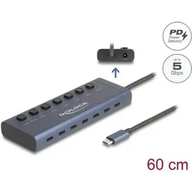 DeLock 63410 - USB 3.0 Hub 7 Port, USB-C zu 7x C