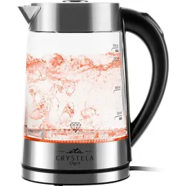 eta | omega ETA Glas-Wasserkocher Crystela Digi II I Temperatureinstellung 50-100°C I 1,7 l, 2200 W - 2 Jahre Gewährleistung - mind. 14 Tage Rückgaberecht